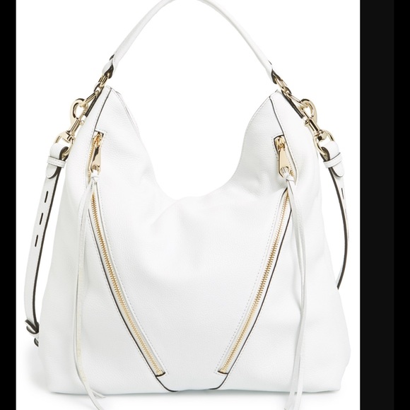 Rebecca Minkoff Handbags - REBECCA MINKOFF $325*White Moto Hobo  Shoulder Bag