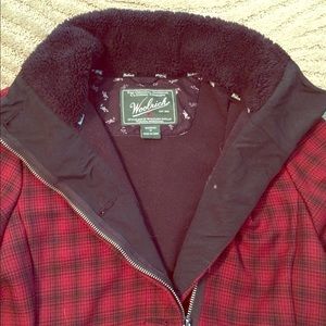 Red and black Woolrich jacket