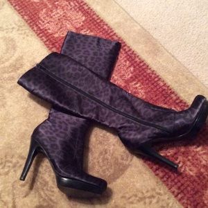 Animal Print Knee High Boots