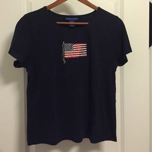 Tshirt blue with american flag