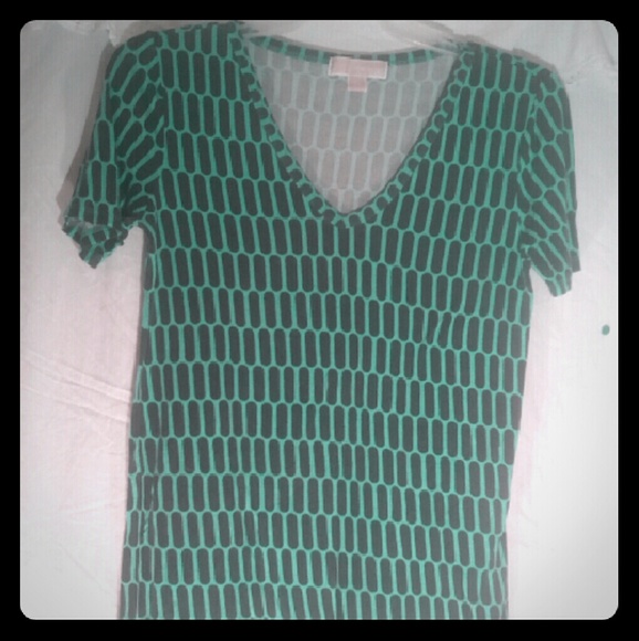 Aqua and Navy blue top by Michael Kors