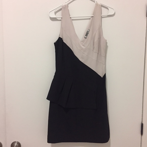 Peplum V-neck Dress