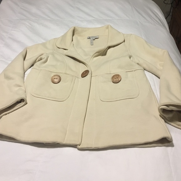 BCBG peplum cream jacket