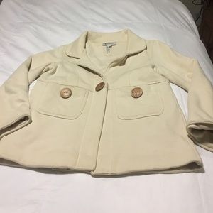 BCBG peplum cream jacket