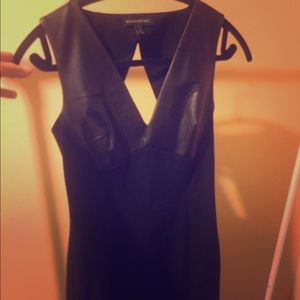 Banana Republic spanx/leather dress