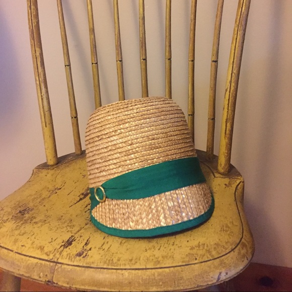 Straw cloche hat, Eugenia Kim