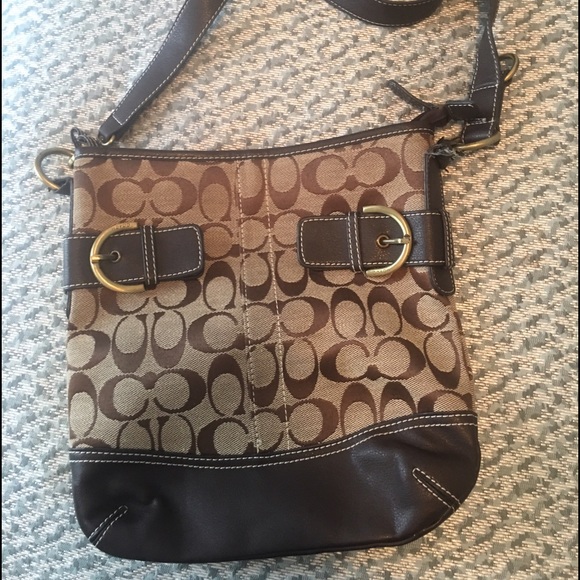 Coach brown crossbody purse