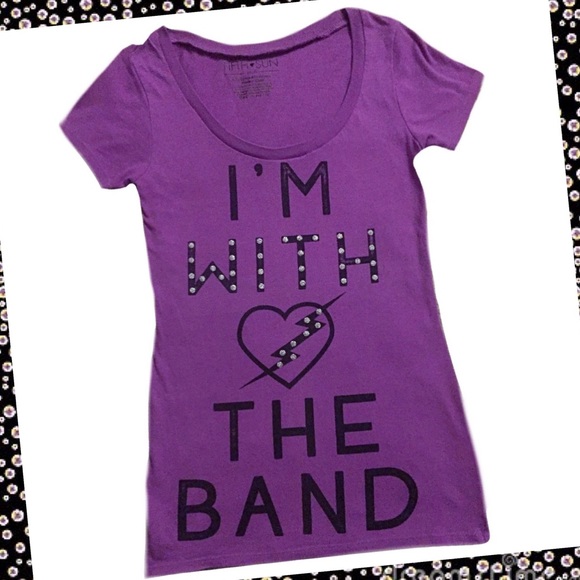 FIFTH SUN* Purple Graphic Tee- Sz S