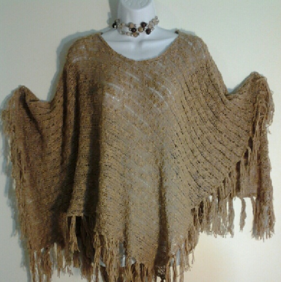 ⚫SOLD NOT FOR SALE ⚫ Brown Knit "Puncho" - Picture 3 of 4