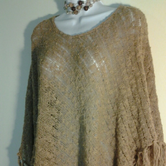 ⚫SOLD NOT FOR SALE ⚫ Brown Knit "Puncho" - Picture 4 of 4