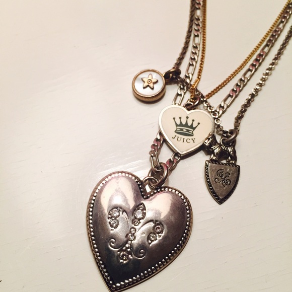 Juicy Couture Silver Layered Necklace
