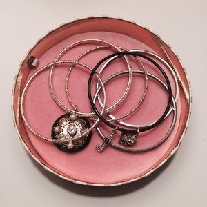 Set of 5 Black & Gold Juicy Couture Bangles