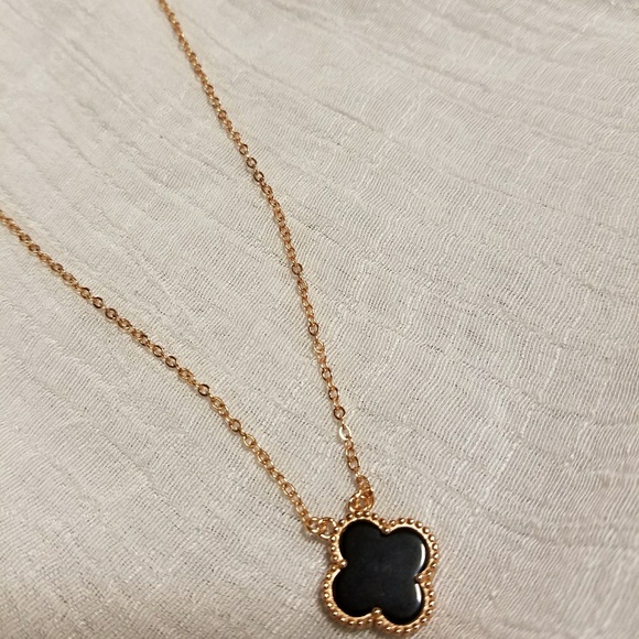 Rose Gold Four Leaf Clover Necklace - Picture 6 of 6