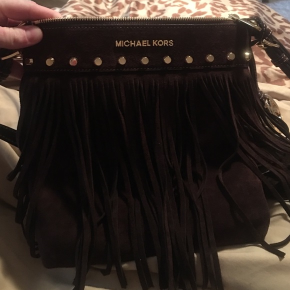 Michael kors fringe crossbody bag
