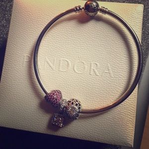 Pandora bracelet with charms