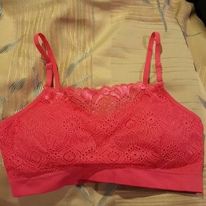 Hot pink Coobie lace coverage bra. Never worn.