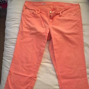 coral ankle jeans