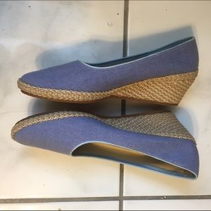 Periwinkle minimal wedge espadrilles