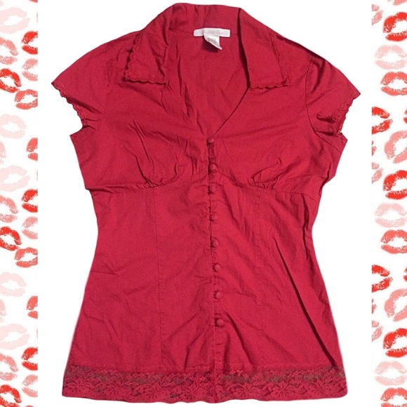 Charlotte Russe* Button Down Top- Sz S