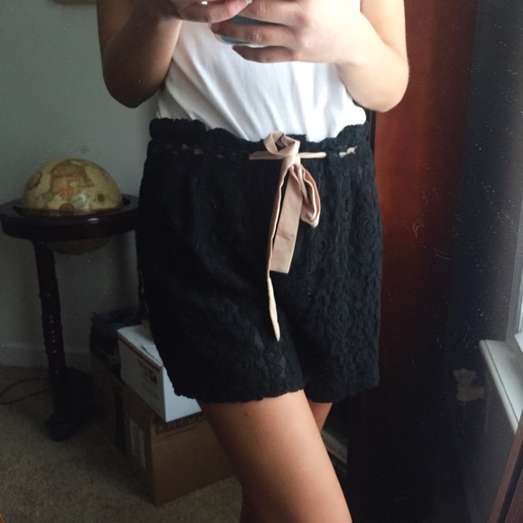 Ezra Pants - Ezra Black Lace Shorts