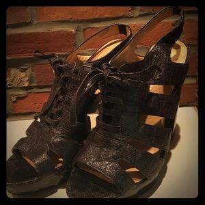 Coach heels leather lace