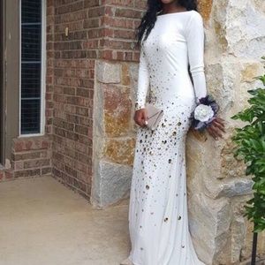 Ivory Gold Sequins Dress