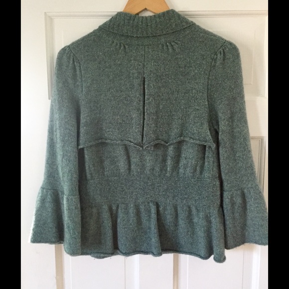 SALE: Anthropologie soft teal sweater blazer - Picture 3 of 3