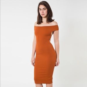 🎃Ponte Off-Shoulder Crossback Pencil Midi Dress