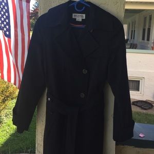 Michael Kors Black Small Trench Coat Removbl Liner