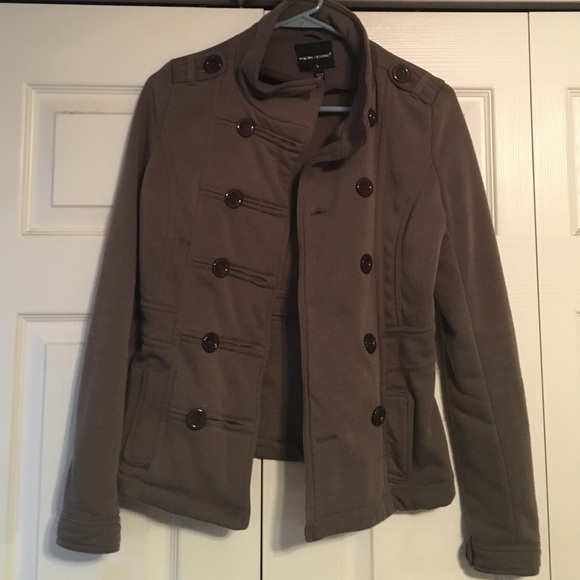 Army green jacket.