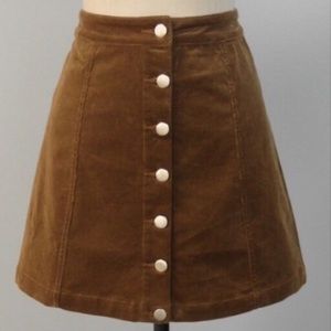 Corduroy A Line Skirt