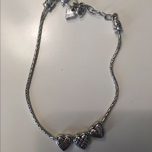 Brighton silver heart ankle bracelet