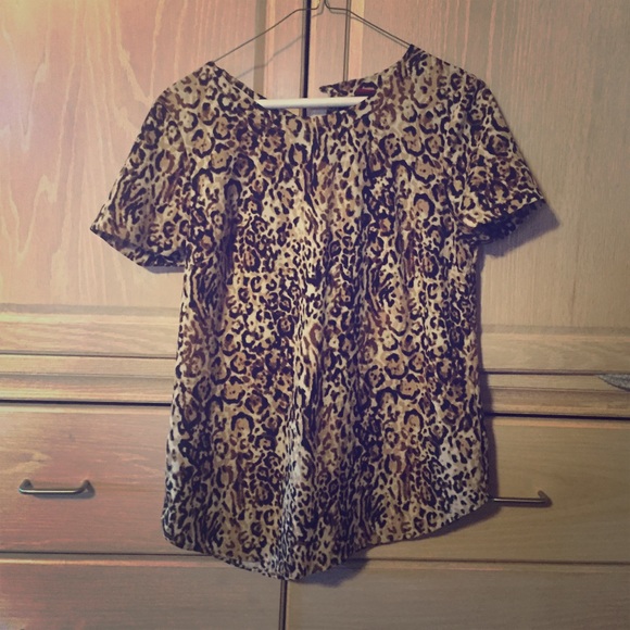 Leopard print, silk top