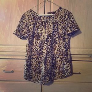 Leopard print, silk top
