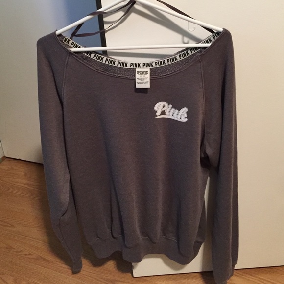 PINK slouchy crew sweater