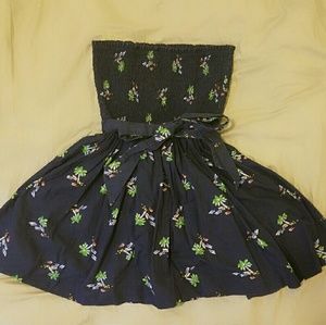 Navy Hollister Palm Tree Dress