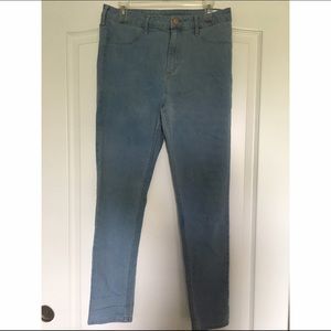 Light blue H&M high waisted skinny jeans