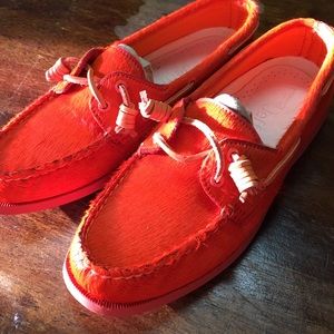 NWT Jeffery sperry orange pony hair