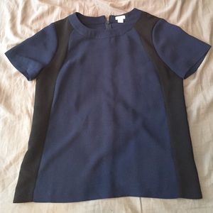JCREW Blue and Black Top