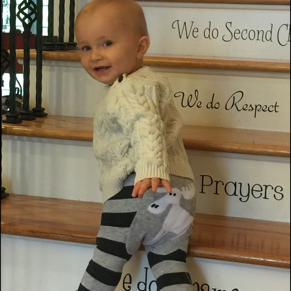 Knit moose bottom leggings