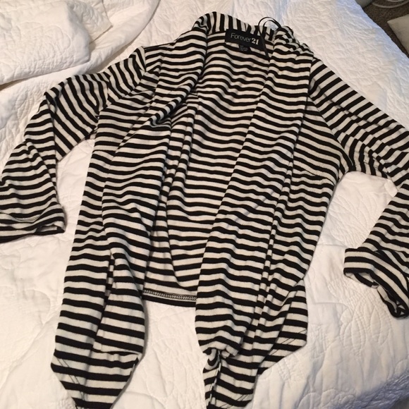 Black and white stripe blazer