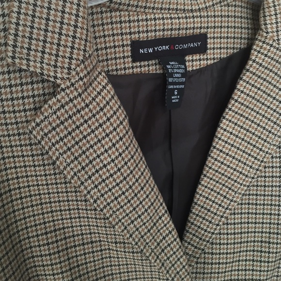 Plaid Herringbone Blazer - Picture 2 of 2