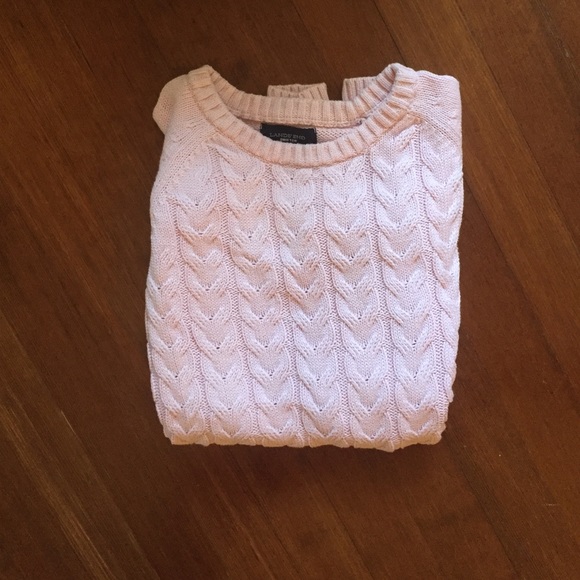 lands end drifter light pink sweater