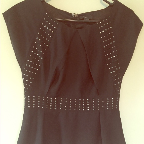 Trendy black silky top