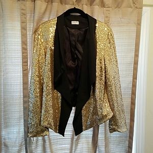 Gold Sequin Blazer