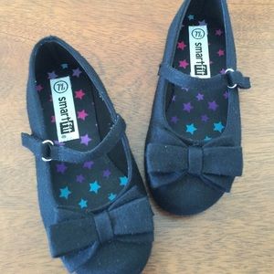 Black Fabric Dress Shoes - Toddler Size 7 1/2