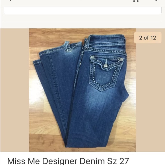 Womens MISS ME Blue designer Denim Jeans Sz 27