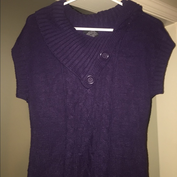 Dark purple sweater dress