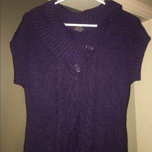 Dark purple sweater dress