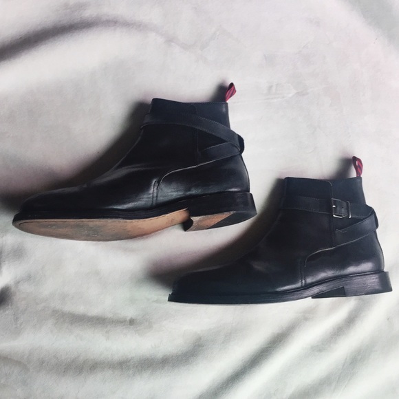 Genuine leather Ralph Lauren polo black boots